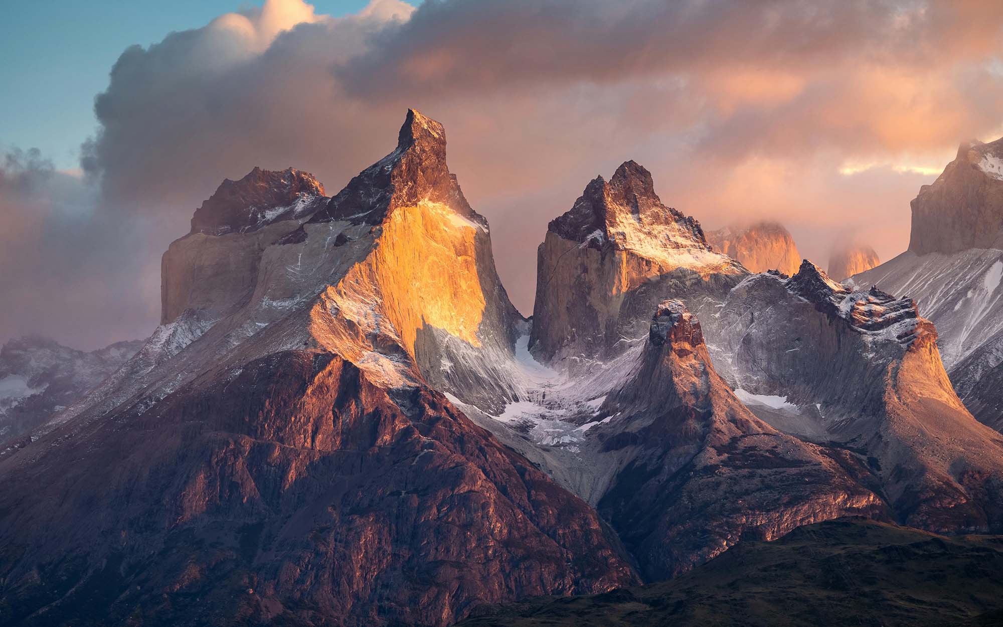 Torres del paine nevado